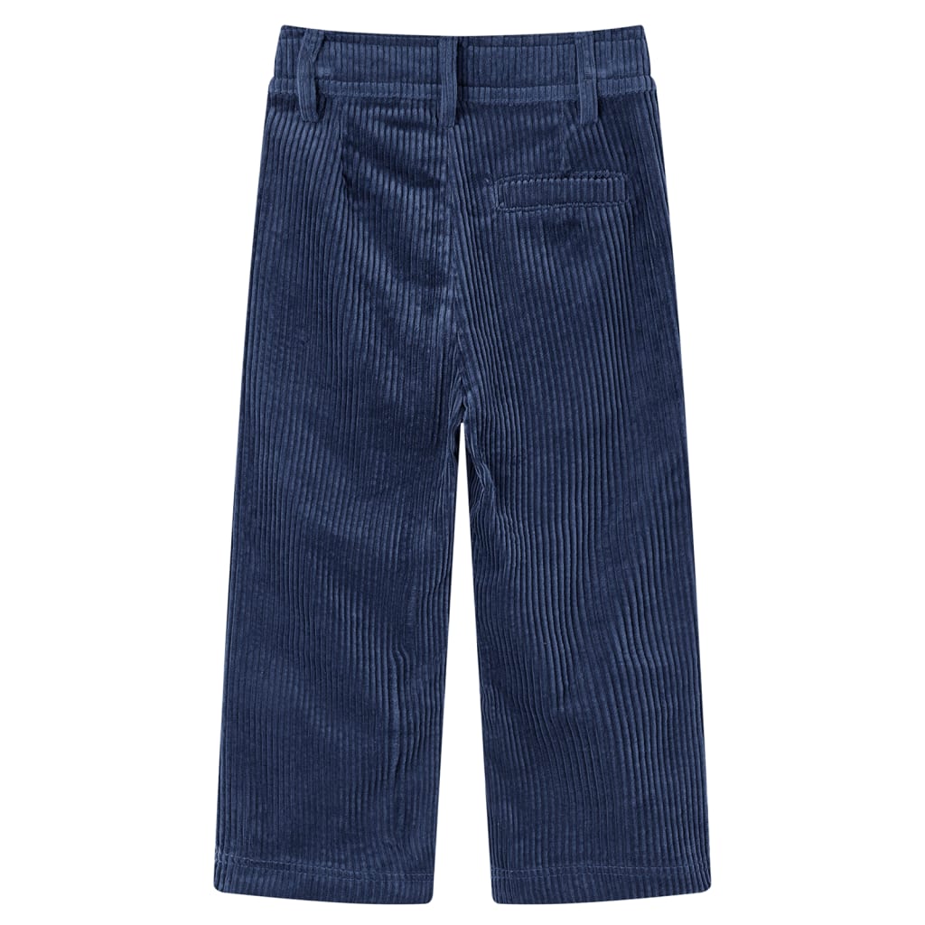 Pantaloni da Bambino in Velluto a Coste Blu Marino 140 13918
