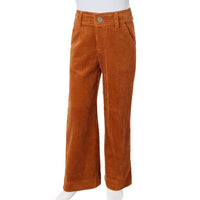 Pantaloni per Bambini in Velluto a Coste Cognac 116