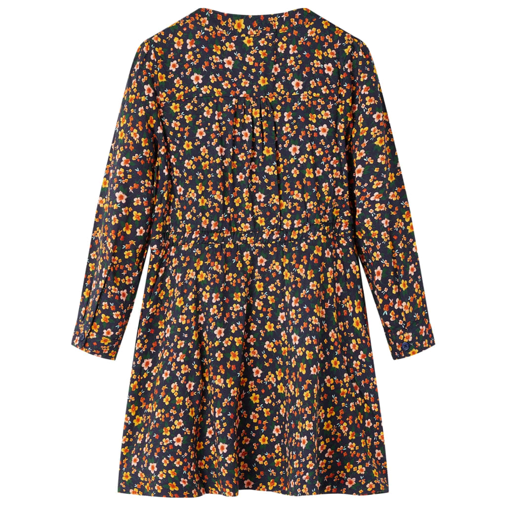 Abito da Bambina a Maniche Lunghe Blu Marino 128cod mxl 132469