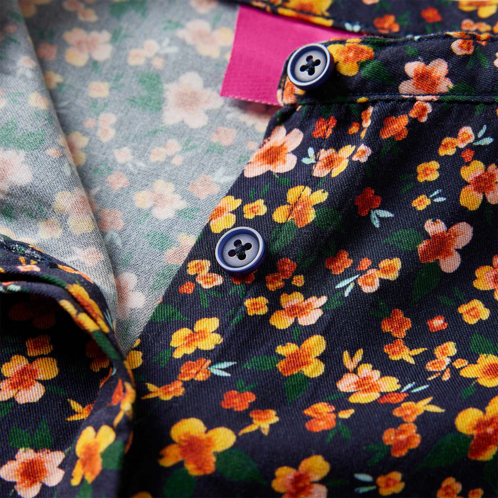 Camicia da Bambina con Colletto Fascia Blu Marino 92 13954