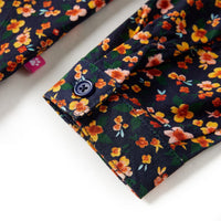 Camicia da Bambina con Colletto Fascia Blu Marino 140 13958