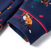 Abito Bambina a Maniche Lunghe e Coulisse Blu Marino 92 13959