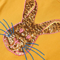 Maglietta da Bambina a Maniche Lunghe Ocra 128 13967