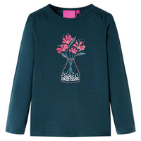 Maglietta da Bambina a Maniche Lunghe Verde Scuro 116cod mxl 117269