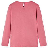 Maglietta da Bambina a Maniche Lunghe Rosa Antico 116 14021