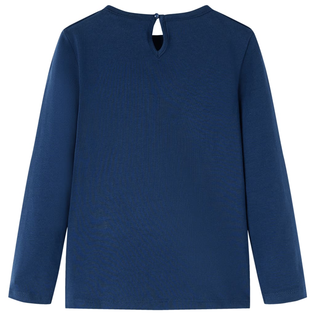 Maglietta da Bambina a Maniche Lunghe Blu Marino 92 14029