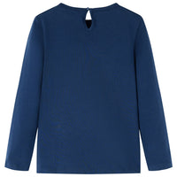 Maglietta da Bambina a Maniche Lunghe Blu Marino 92 14029