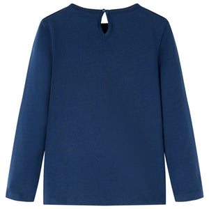 Maglietta da Bambina a Maniche Lunghe Blu Marino 104cod mxl 132003