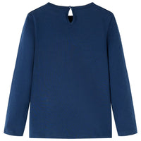 Maglietta da Bambina a Maniche Lunghe Blu Marino 116