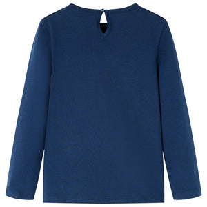 Maglietta da Bambina a Maniche Lunghe Blu Marino 128cod mxl 132288