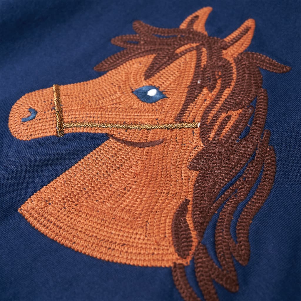 Felpa con Cappuccio da Bambina Blu Marino 92 14039