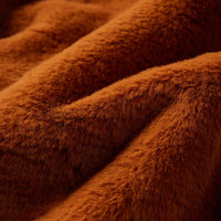 Giacca con Cappuccio per Bambini in Pelliccia Sintetica Cognac 92 14044