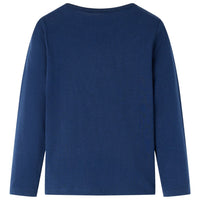 Maglietta da Bambina Maniche Lunghe Blu Marino 92cod mxl 132005