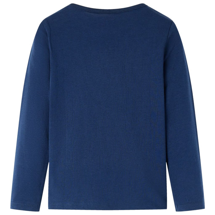 Maglietta da Bambina Maniche Lunghe Blu Marino 92cod mxl 132005