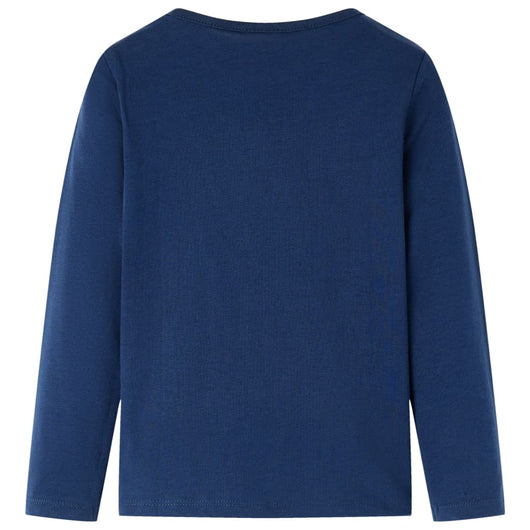 Maglietta da Bambina Maniche Lunghe Blu Marino 116 14066