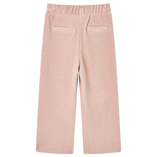 Pantaloni per Bambini in Velluto a Coste Rosa Chiaro 128 14077