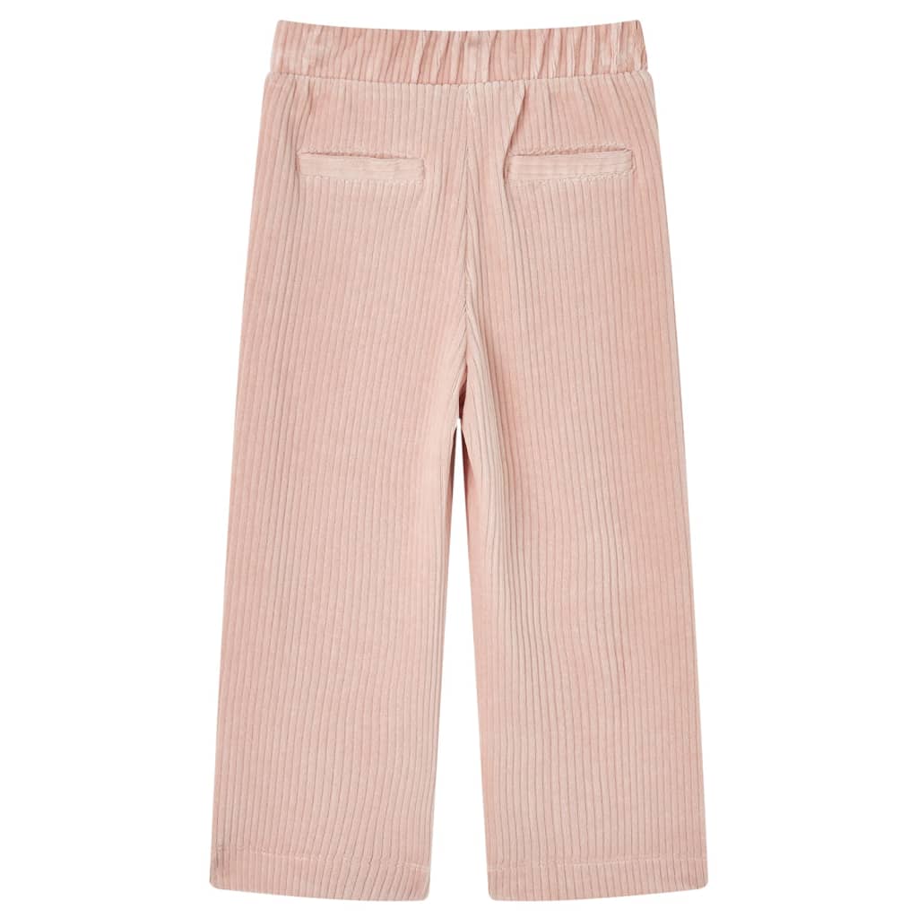 Pantaloni per Bambini in Velluto a Coste Rosa Chiaro 140