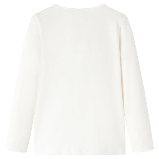 Maglietta da Bambina a Maniche Lunghe Ecru 104