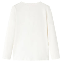 Maglietta da Bambina a Maniche Lunghe Ecru 116 14091