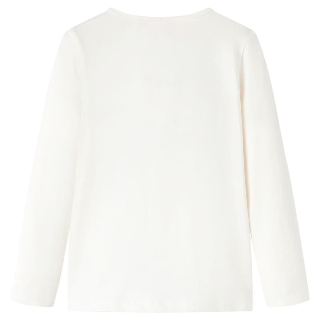 Maglietta da Bambina a Maniche Lunghe Ecru 128