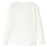 Maglietta da Bambina a Maniche Lunghe Ecru 128