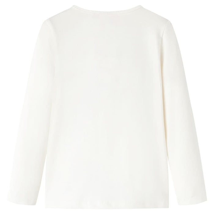 Maglietta da Bambina a Maniche Lunghe Ecru 128
