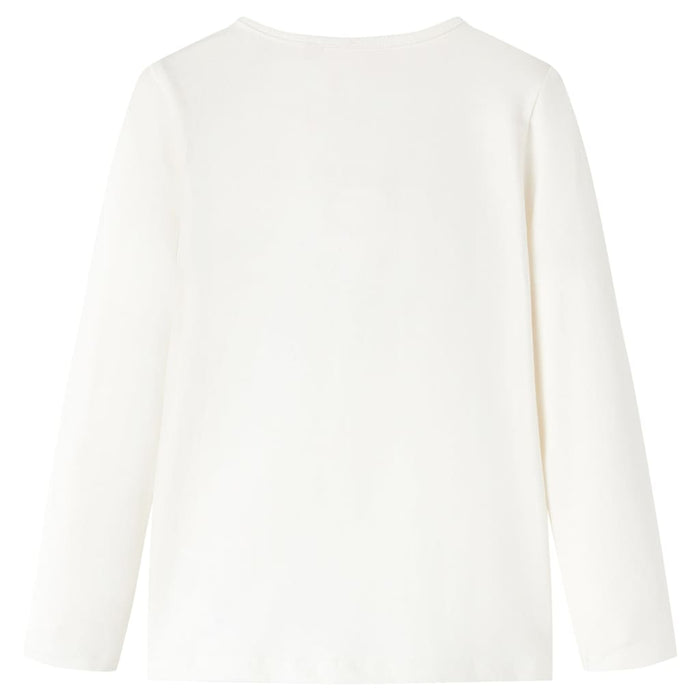 Maglietta da Bambina a Maniche Lunghe Ecru 140 14093