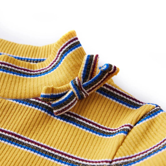 Maglietta da Bambina a Maniche Lunghe Ocra 140 14113