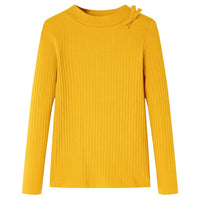 Maglietta da Bambina a Maniche Lunghe Ocra 128cod mxl 132398