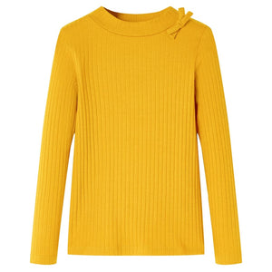 Maglietta da Bambina a Maniche Lunghe Ocra 128cod mxl 132398