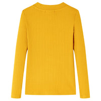 Maglietta da Bambina a Maniche Lunghe Ocra 128 14137