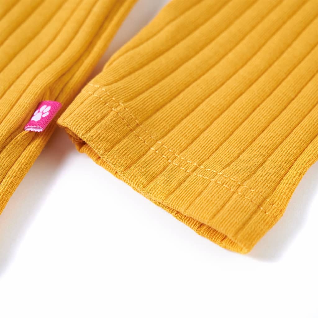 Maglietta da Bambina a Maniche Lunghe Ocra 128 14137