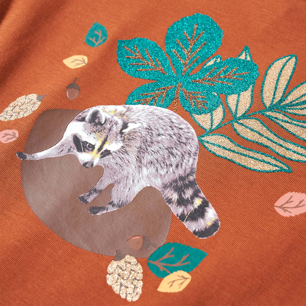 Maglietta da Bambina a Maniche Lunghe Cognac 128 14172