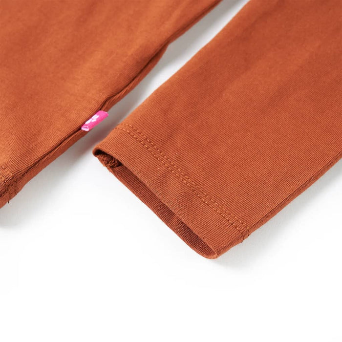 Maglietta da Bambina a Maniche Lunghe Cognac 140 14173