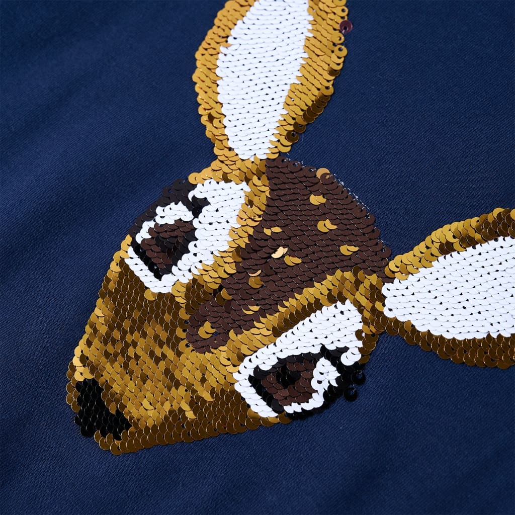 Maglietta da Bambina Maniche Lunghe Blu Marino 104 14180