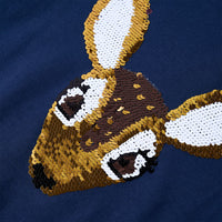 Maglietta da Bambina Maniche Lunghe Blu Marino 128 14182