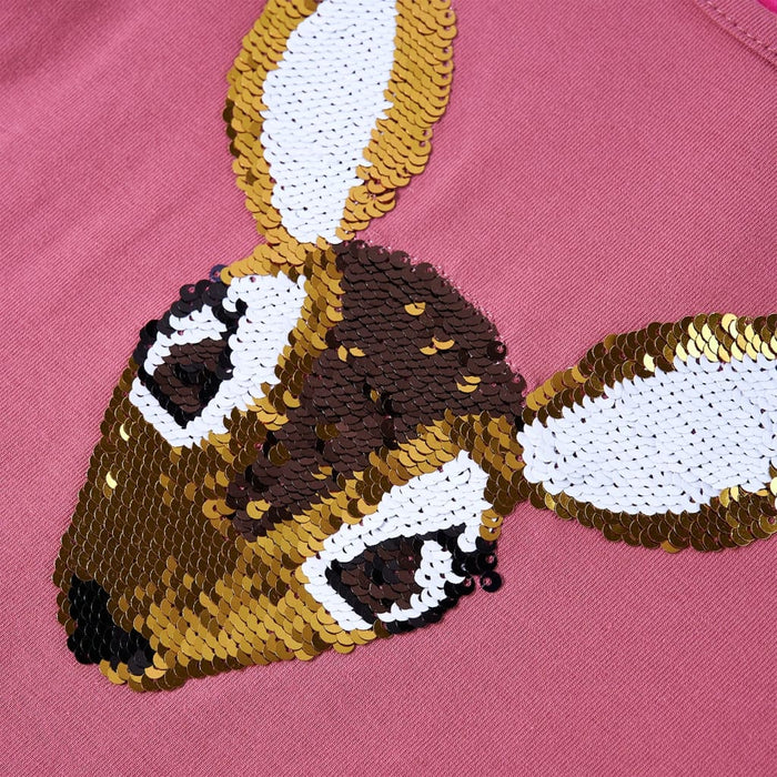 Maglietta da Bambina Maniche Lunghe Lampone 92 14189