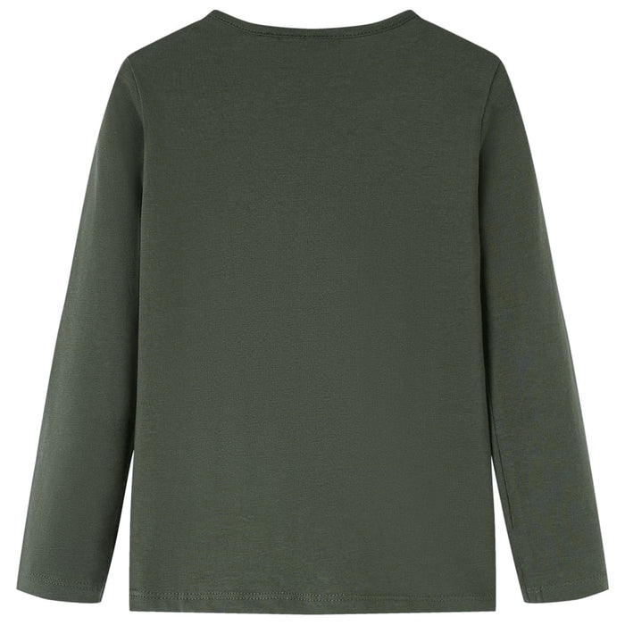 Maglietta da Bambina a Maniche Lunghe Khaki 116
