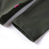 Maglietta da Bambina a Maniche Lunghe Khaki 116 14206