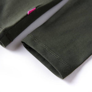 Maglietta da Bambina a Maniche Lunghe Khaki 116 14206