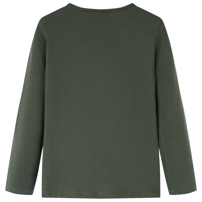 Maglietta da Bambina a Maniche Lunghe Khaki 128 14207