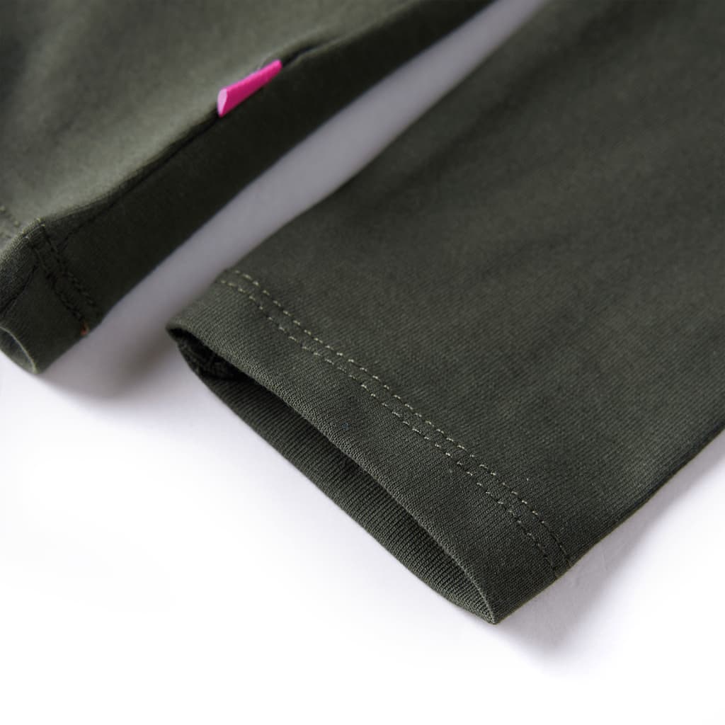 Maglietta da Bambina a Maniche Lunghe Khaki 128 14207