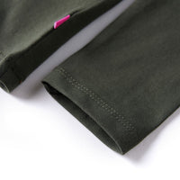 Maglietta da Bambina a Maniche Lunghe Khaki 128 14207