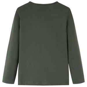 Maglietta da Bambina a Maniche Lunghe Khaki 140 14208