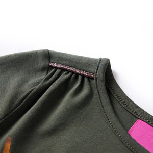 Maglietta da Bambina a Maniche Lunghe Khaki 140 14208