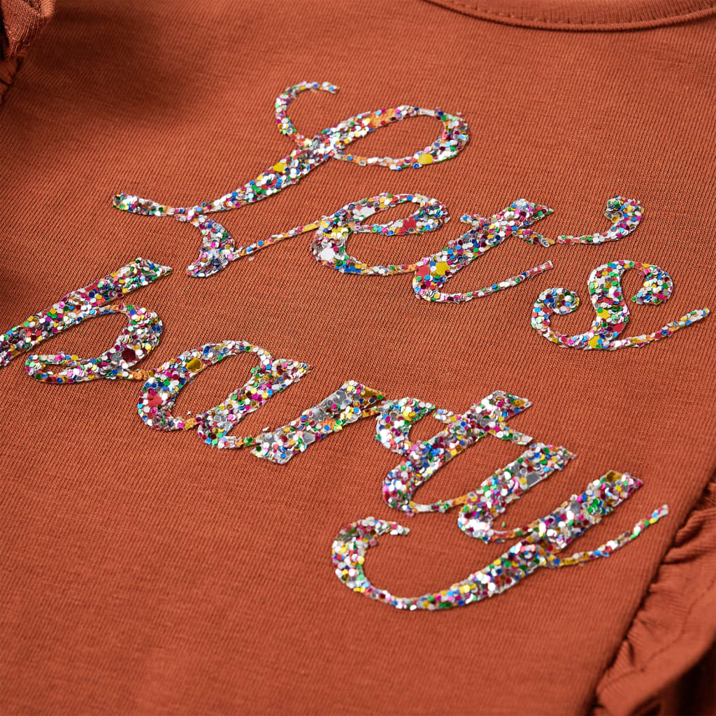 Maglietta da Bambina a Maniche Lunghe Cognac 116 14216