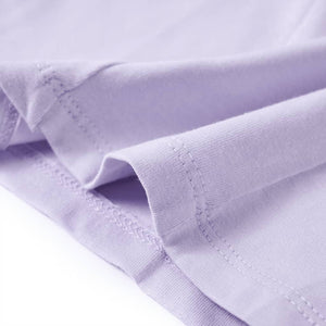 Maglietta Bambina Maniche Lunghe Lilla Chiaro 116 14221