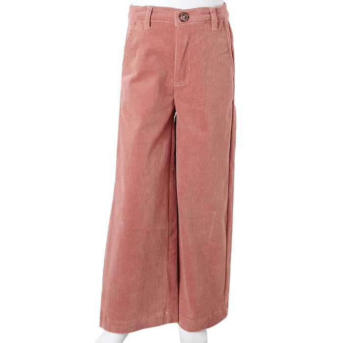 Pantaloni per Bambini in Velluto a Coste Rosa Antico 92 14259