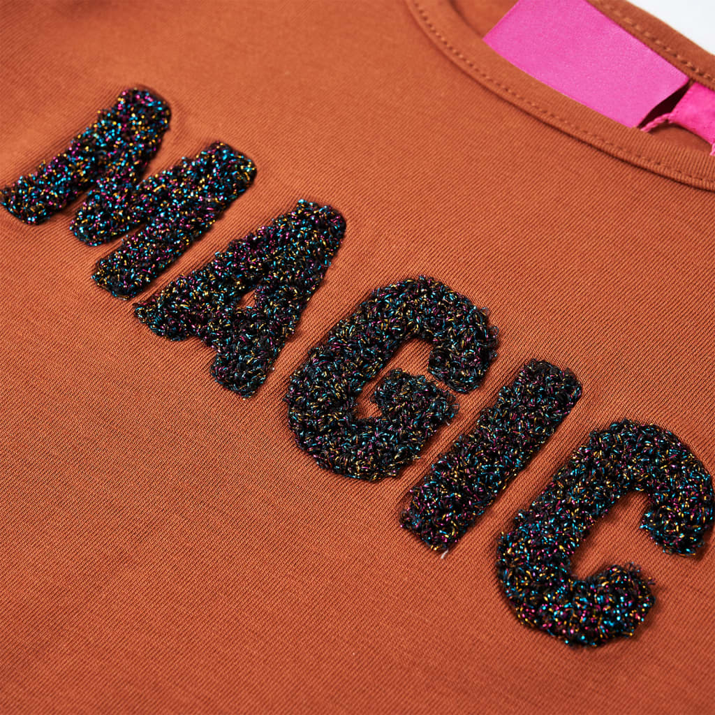 Maglietta da Bambina a Maniche Lunghe Cognac 116 14266