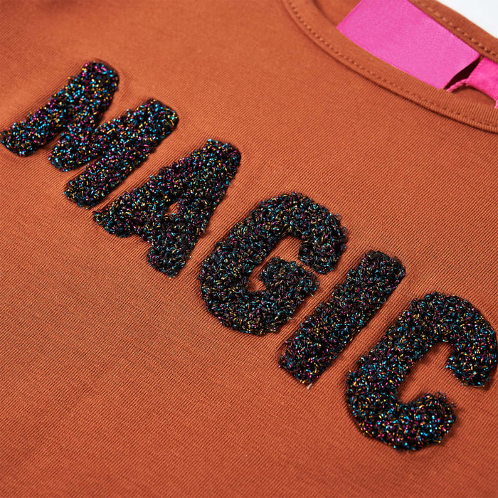 Maglietta da Bambina a Maniche Lunghe Cognac 116 14266